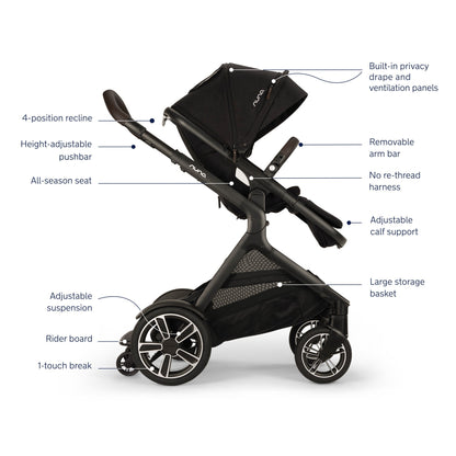 Nuna DEMI Next Stroller + Rider Board